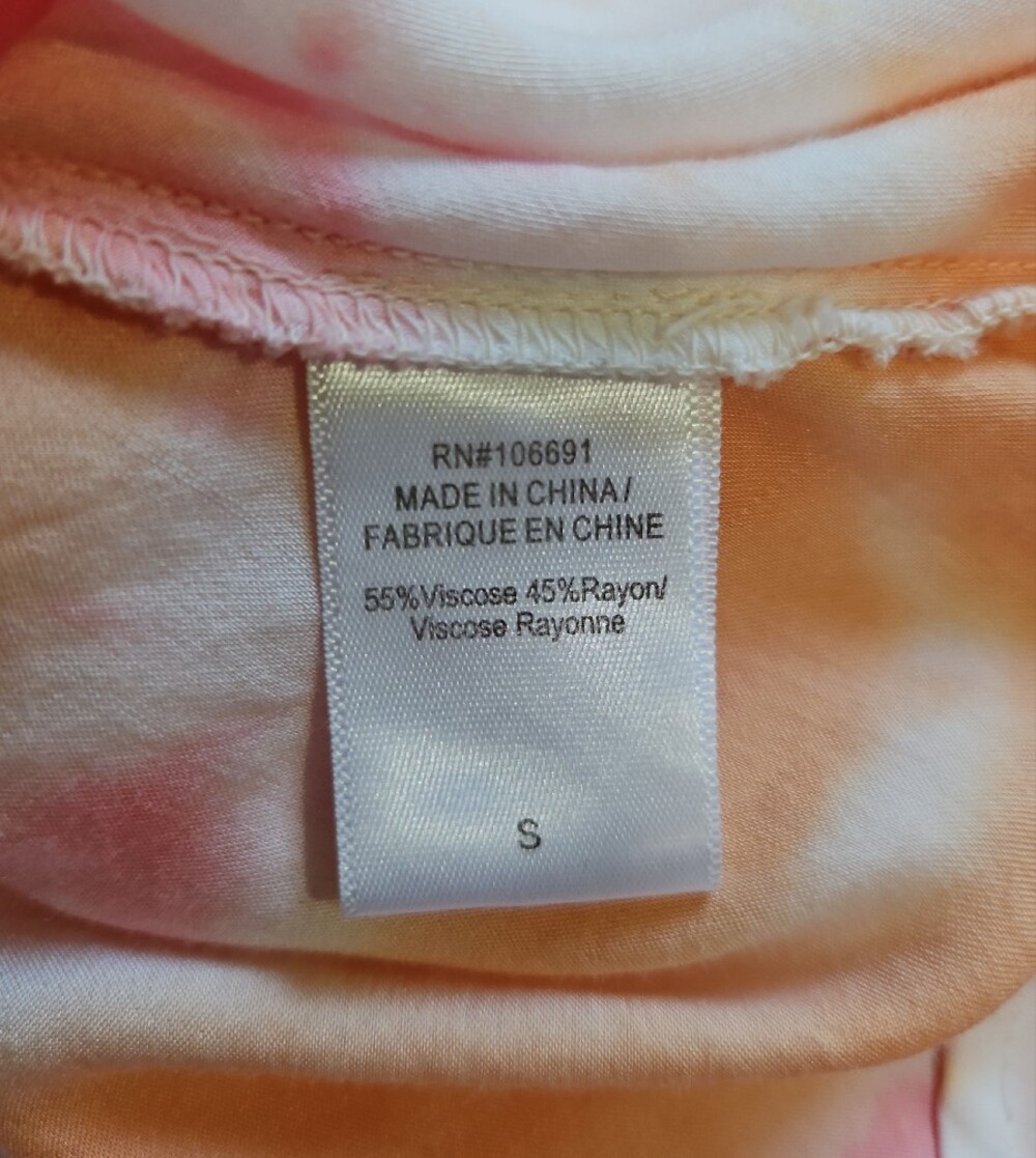 Young Fabulous & Broke YFB Tie Dye Silk Blend Cowl Neck Slip Maxi Dress S - Picture 7 of 11